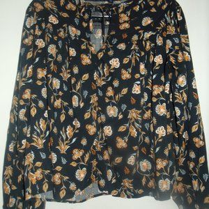 EUC Floral Long Sleeve Blouse